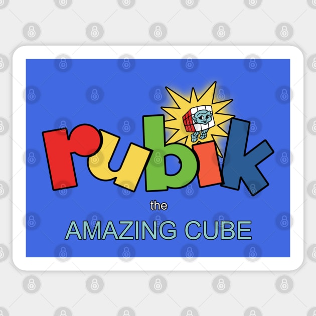 Rubik the Amazing Cube Sticker by Rediscover the 80s